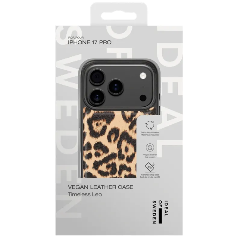 Ideal of Sweden iPhone 17 Pro dėklas Vegan Leather, Timeless Leo, 4 nuotrauka