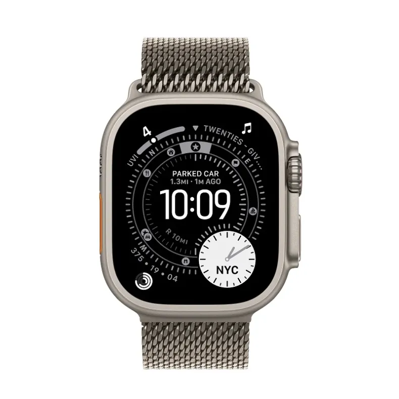 Apple Watch Ultra 3 esim, natural, milanese band, 2 nuotrauka