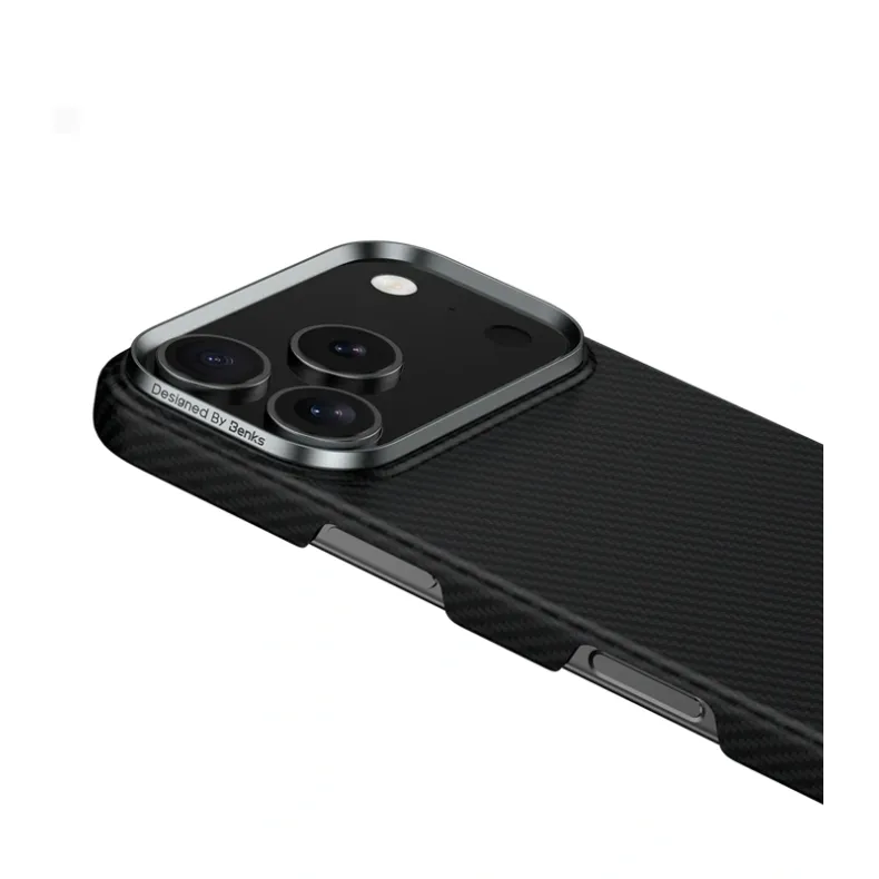 Benks iPhone 17 Pro Armor Air Kevlar dėklas, juoda, 4 nuotrauka