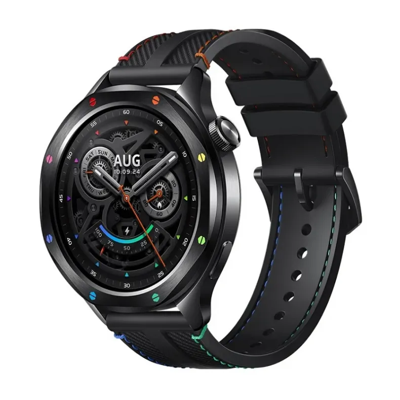 Xiaomi Watch S4, juodas su austiniu diržellu, 2 nuotrauka
