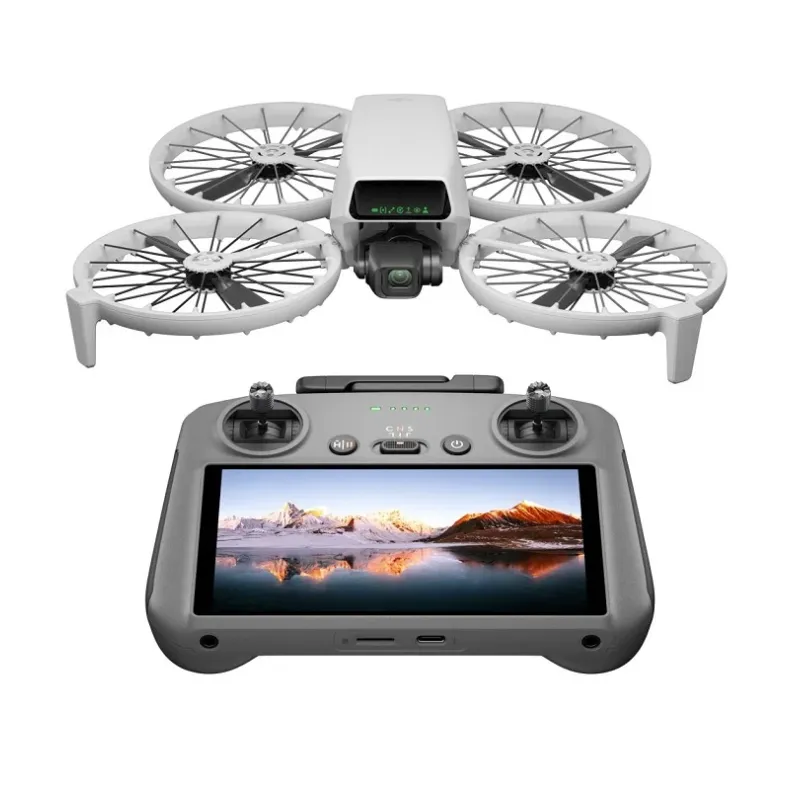  DJI Flip dronas, valdymo pultas su ekranu, 6 nuotrauka