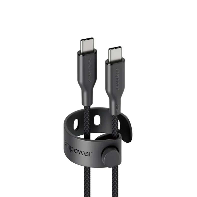 Empower įkrovimo laidas USB-C į USB-C, 1.2m - 240W, juoda, 1 nuotrauka