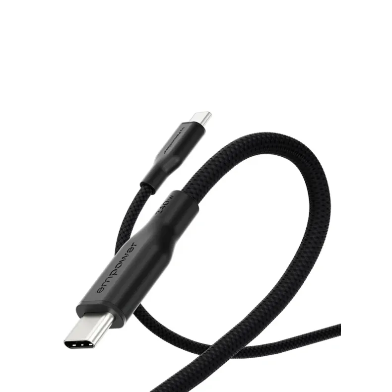 Empower įkrovimo laidas USB-C į USB-C, 1.2m - 240W, juoda, 3 nuotrauka
