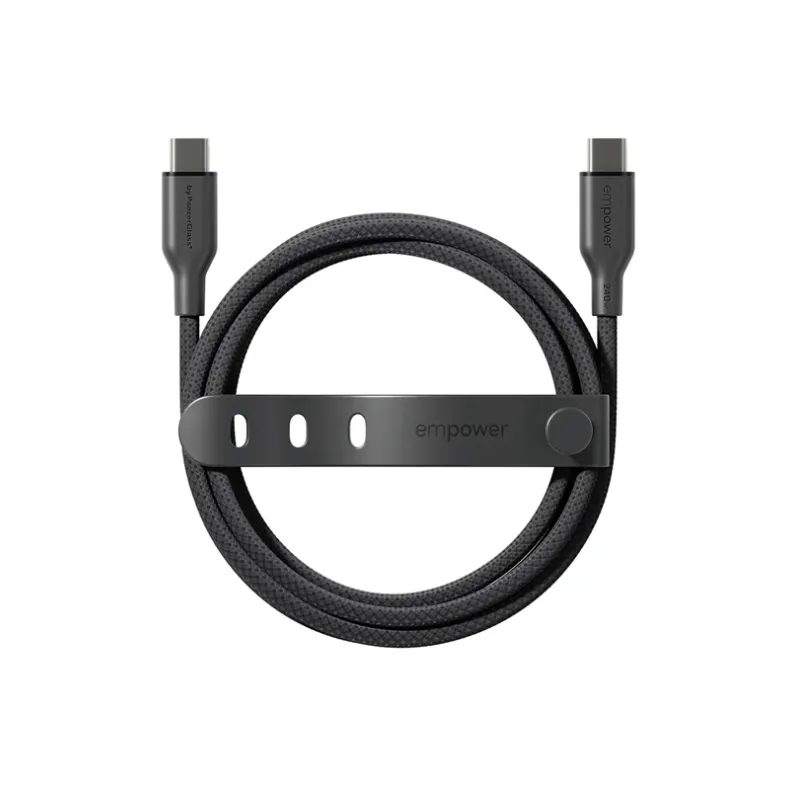 Empower įkrovimo laidas USB-C į USB-C, 2m - 240W, juoda, 2 nuotrauka