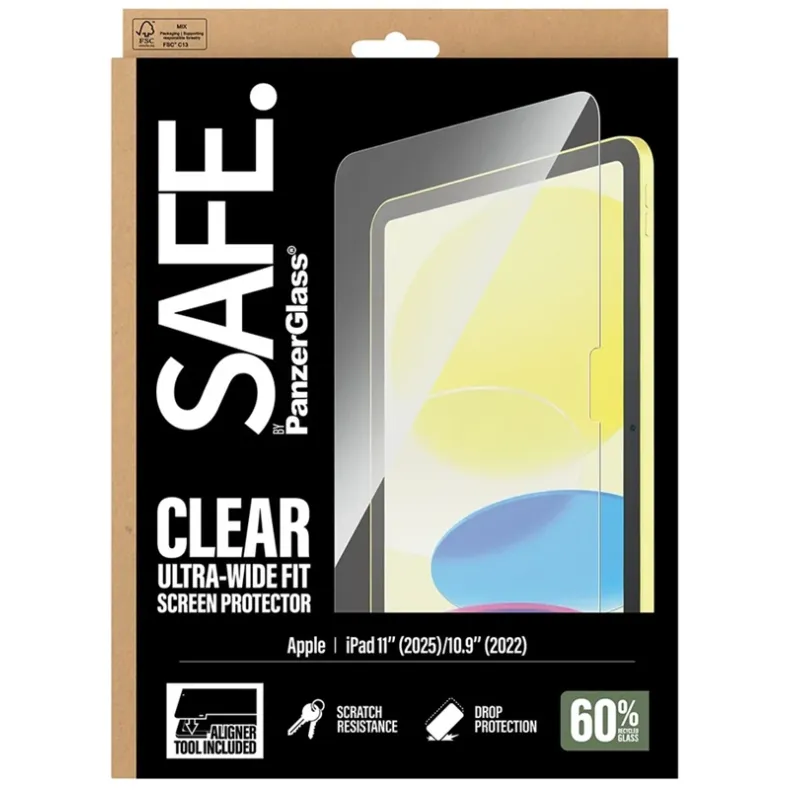  Safe Apple iPad 11 2025 10.9 2022 stikliukas, skaidri, 1 nuotrauka