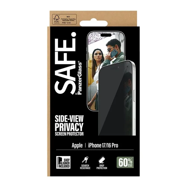 Safe iPhone 16 Pro| iPhone 17 Privacy grūdintas apsauginis stikliukas, nuotrauka 1