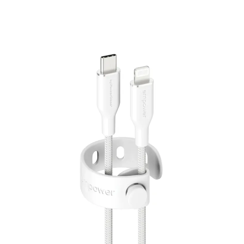Empower įkrovimo laidas USB-C į Lightning, 1.2m - 60W, balta, 1 nuotrauka