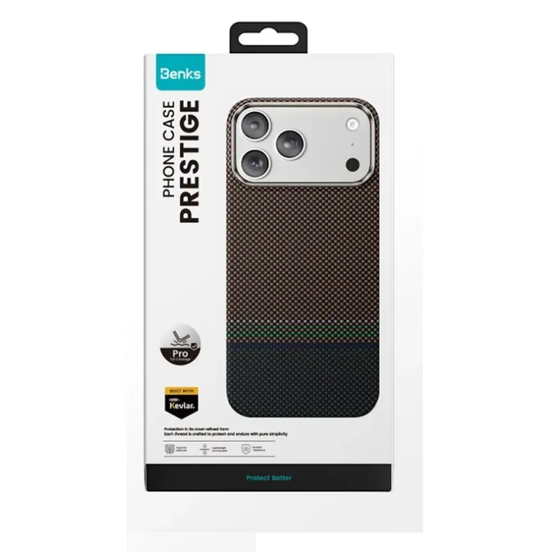Benks iPhone 17 Pro Armor Pro Prestige Kevlar dėklas,5 nuotrauka