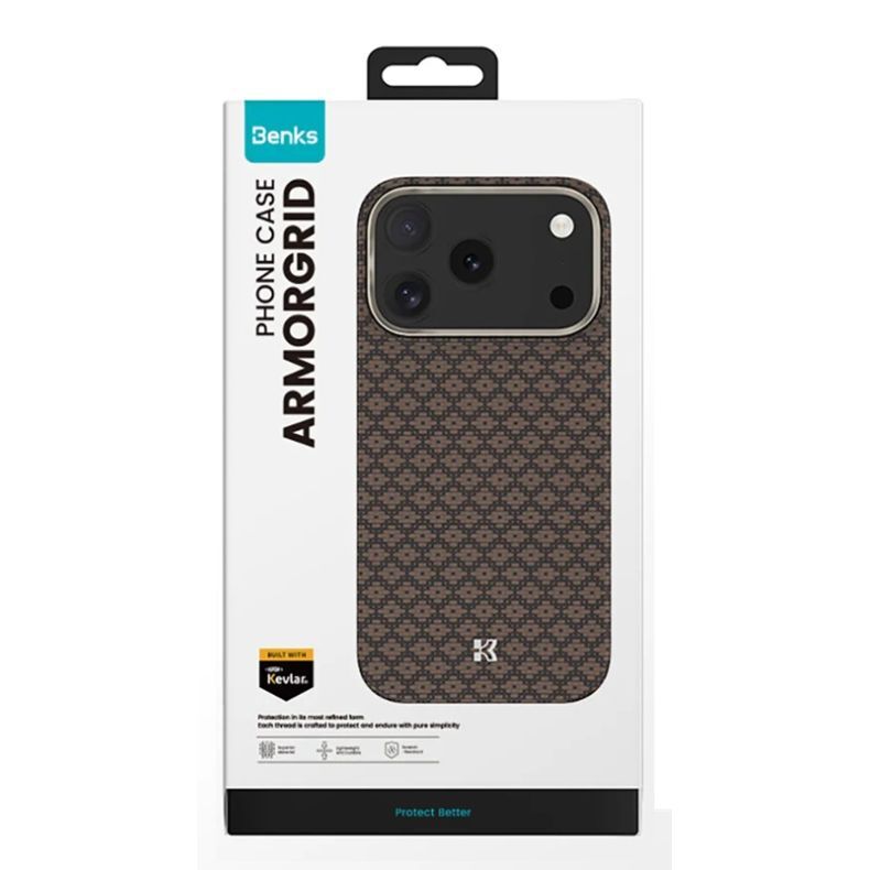 Benks iPhone 17 Pro Max Armor Air Grid Kevlar dėklas,4 nuotrauka