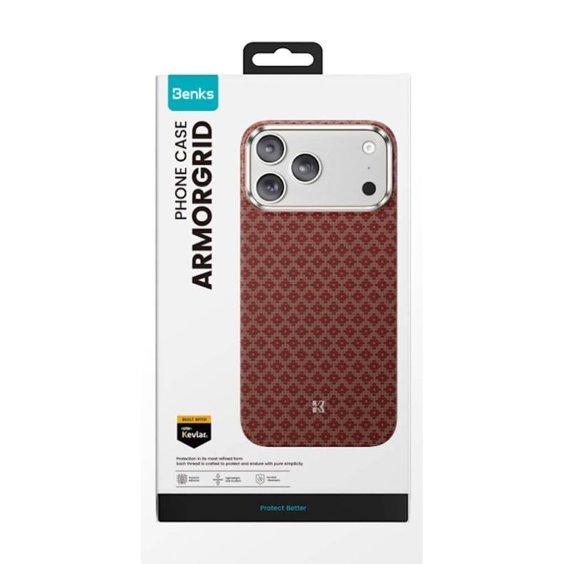 Benks iPhone 17 Pro Armor Air Grid Kevlar dėklas,6 nuotrauka