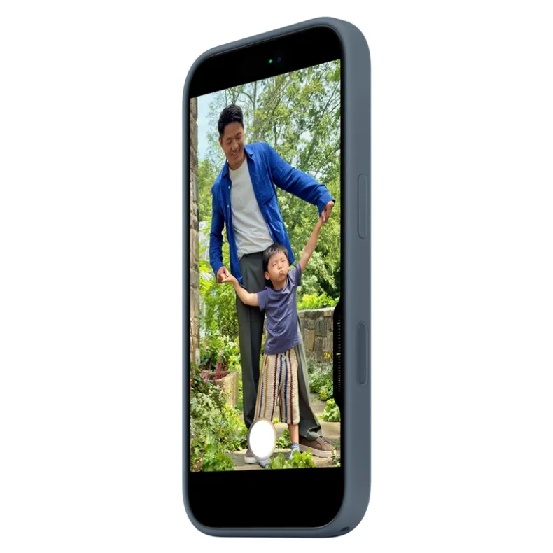 Apple iPhone 17 silikoninis dėklas su MagSafe, mėlyna, 2 nuotrauka