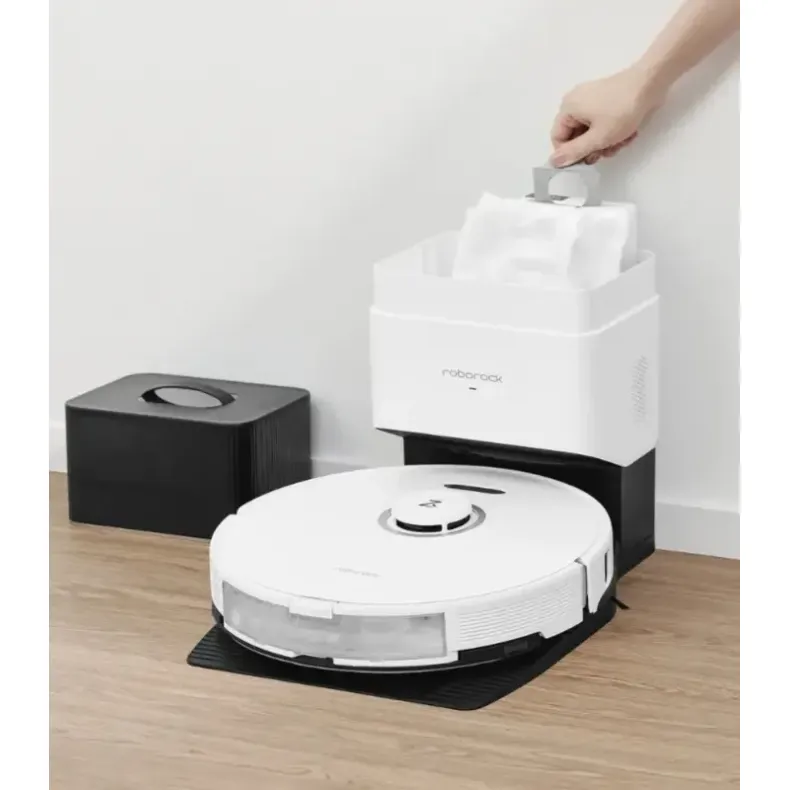  Roborock S8+ baltas robotas siurblys, lengva priežiūra