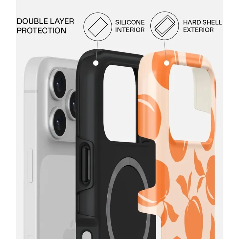 Burga iPhone 17 Pro Tough MagSafe dėklas - Peach Fuzz,2 nuotrauka