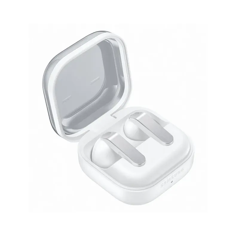 Samsung Galaxy Buds4 belaides ausines, balta, 5 nuotrauka