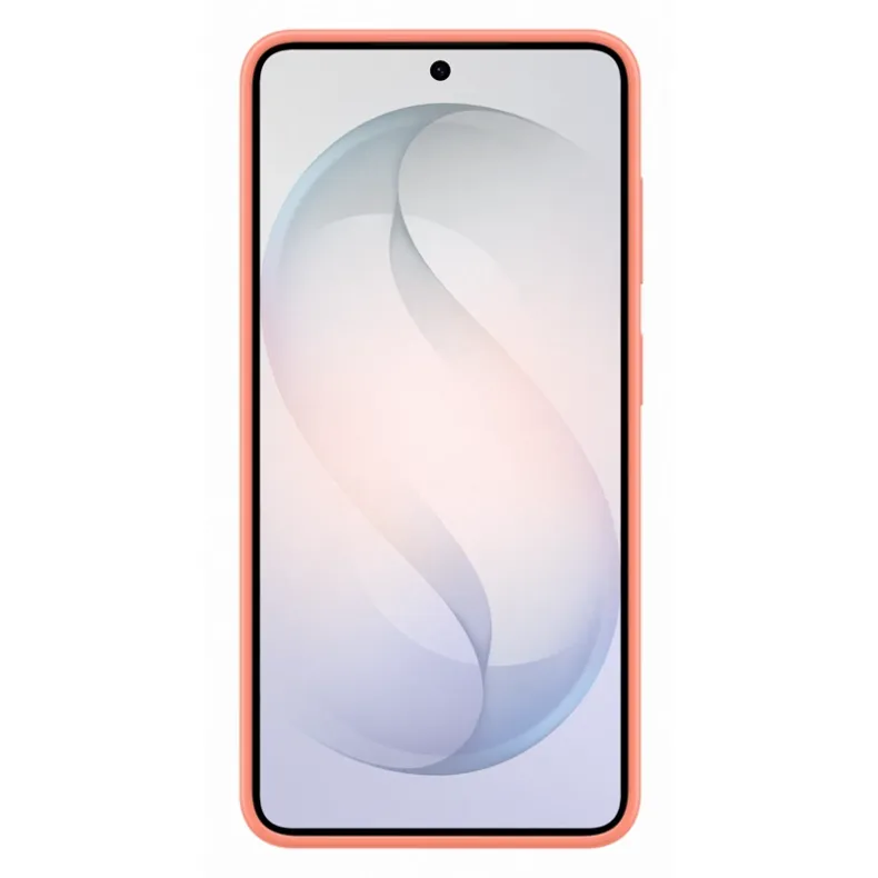 Samsung Galaxy S26 silikoninis magnetinis dėklas, koralų raudona