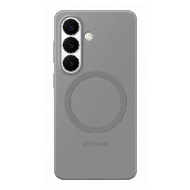 Samsung Galaxy S26+ silikoninis magnetinis dėklas, pilka, 1 nuotrauka