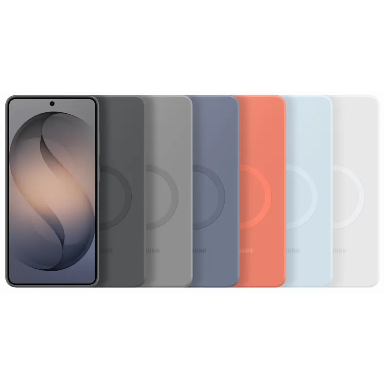 Samsung Galaxy S26 Ultra silikoninis magnetinis dėklas, koralų raudona, 6 nuotrauka