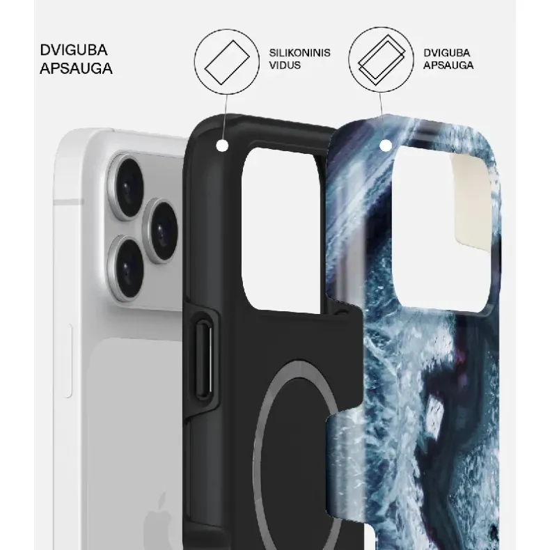 Burga iPhone 17 Pro Max Tought MagSafe dėklas -  Frozen Lake,4 nuotrauka