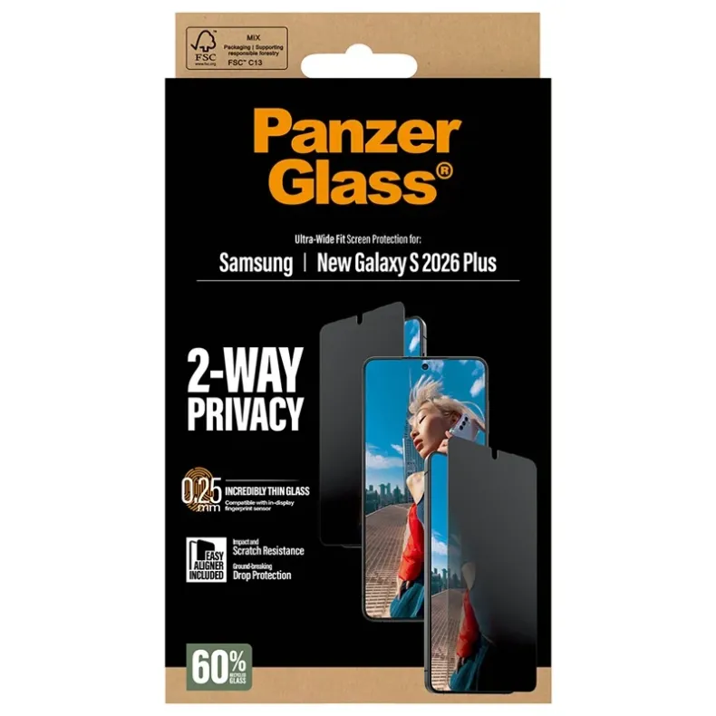 Panzerglass Samsung Galaxy S26+ privacy stikliukas, 1 nuotrauka