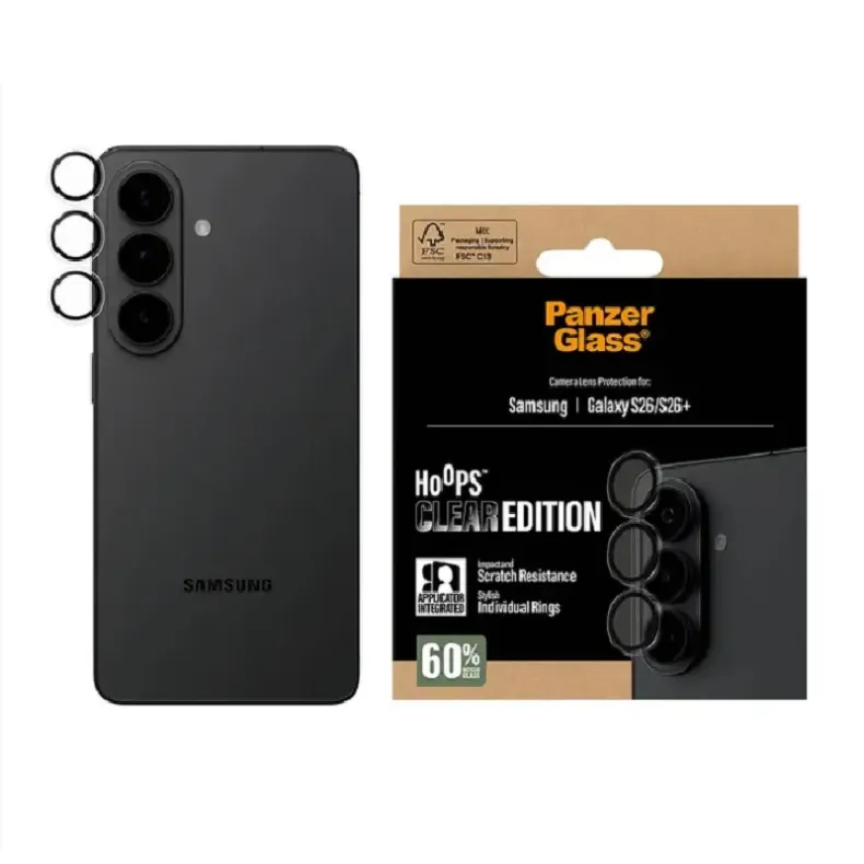 Panzerglass Samsung Galaxy S26 S26+ kameros stikliukas, 3 nuotrauka