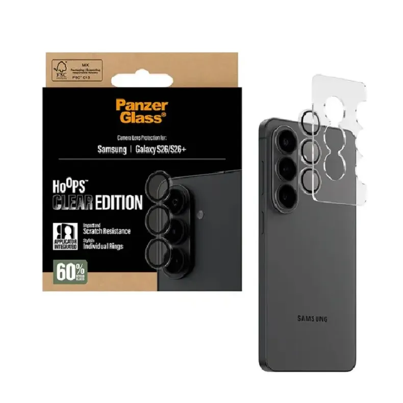 Panzerglass Samsung Galaxy S26 S26+ kameros stikliukas, 4 nuotrauka