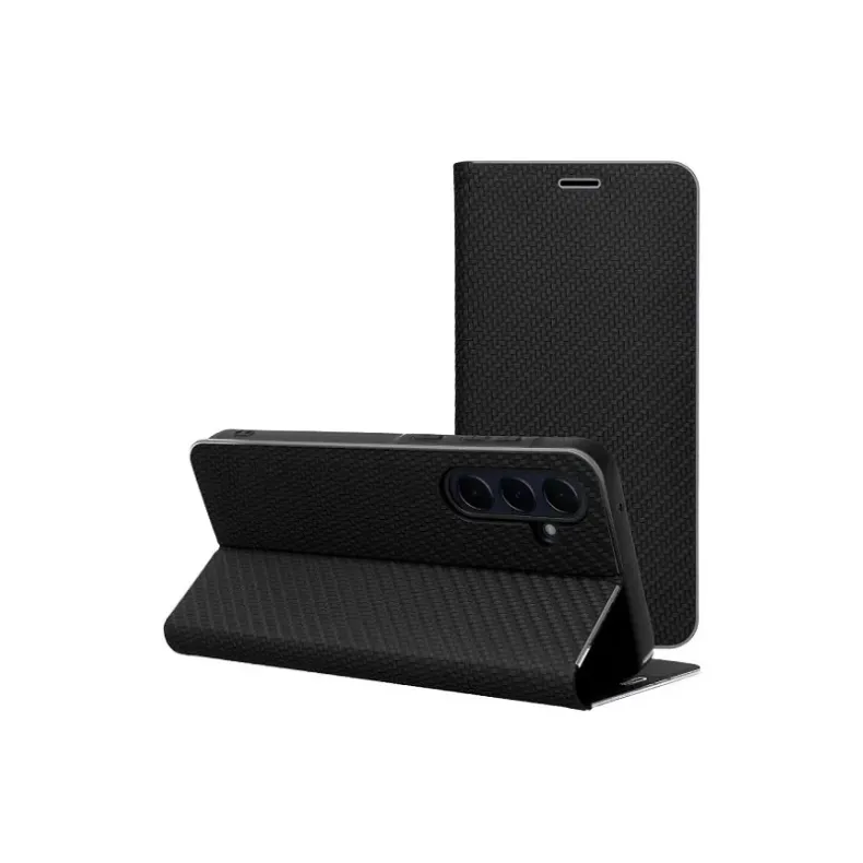 Smart Samsung Galaxy A37 Luna Book Carbon dėklas, nuotrauka 3