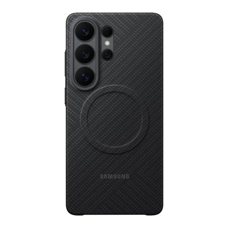 Samsung Galaxy S26 Ultra anglies pluošto magnetinis dėklas, juoda, 1 nuotrauka