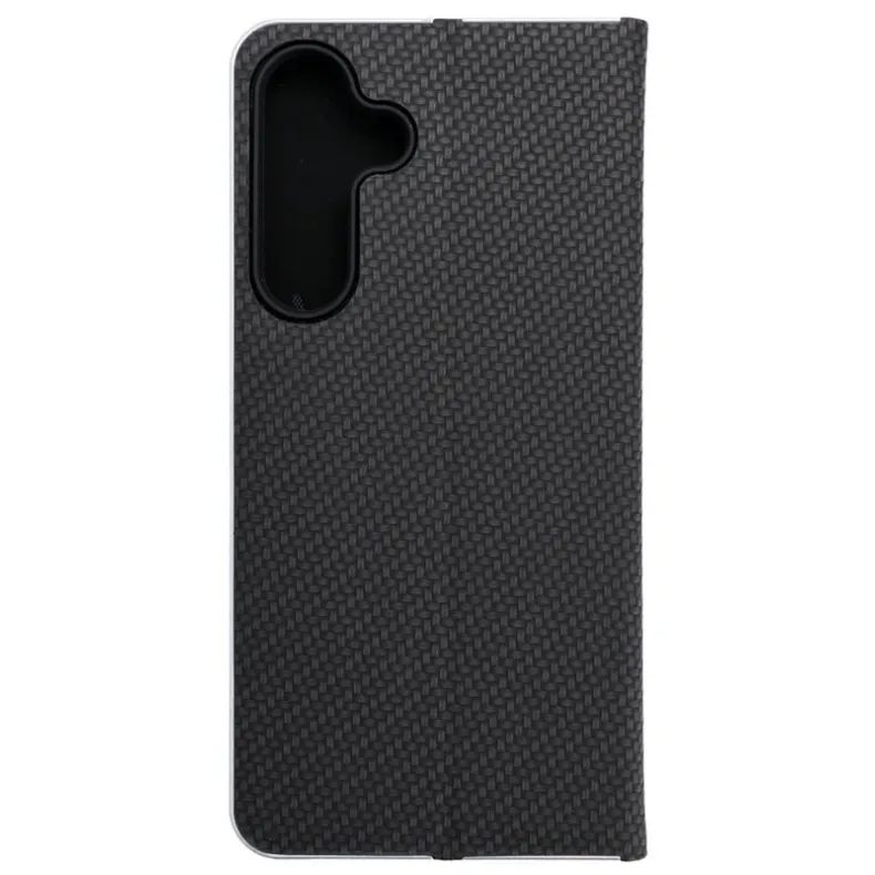 Smart Samsung Galaxy S25 FE Luna Book Carbon dėklas, juoda, 3 nuotrauka