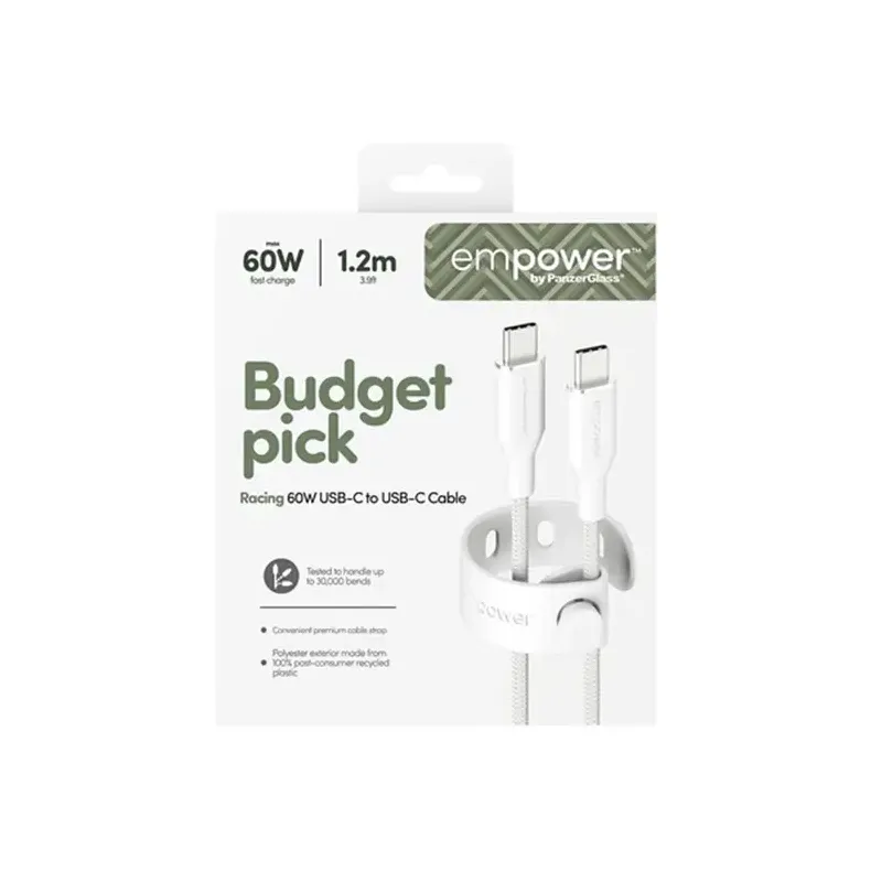 Empower Racing įkrovimo laidas USB-C į USB-C, 1.2m - 60W, 2 nuotrauka
