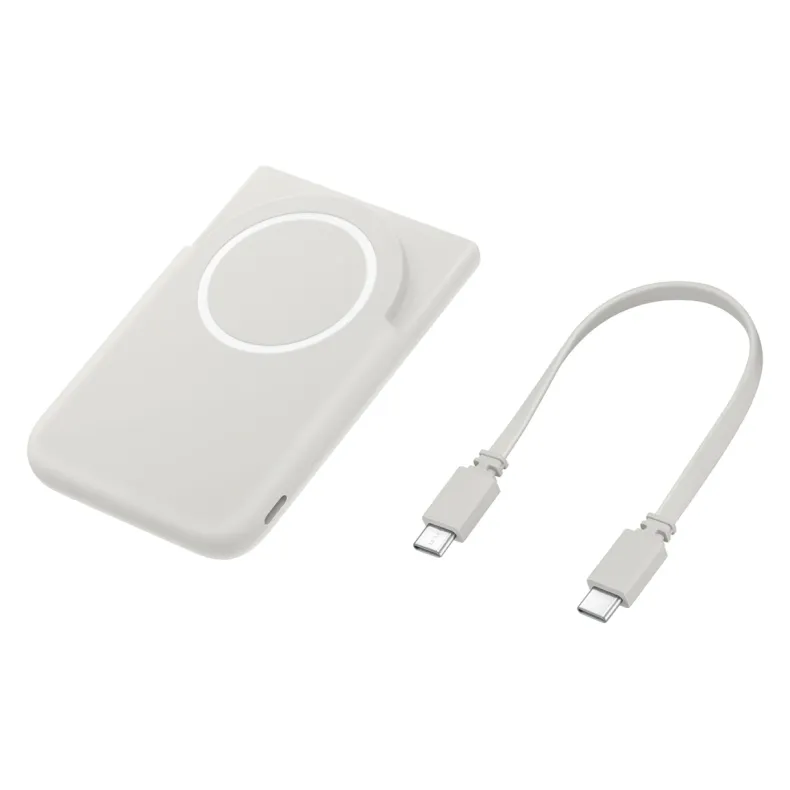 Samsung magnetinė belaidė išorinė baterija - 5000 mAh, pilka, 7 nuotrauka
