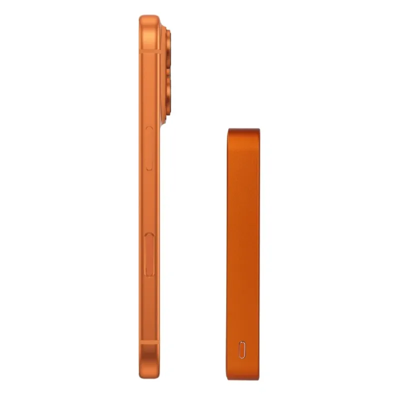 Blavec BJ-04 MagSafe belaidė išorinė baterija -10000 mAh, oranžinė, 3 nuotrauka