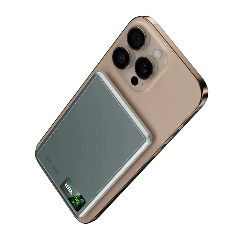 Blavec BJ-03 MagSafe išorinė baterija - 10000 mAh, pilka, 3 nuotrauka