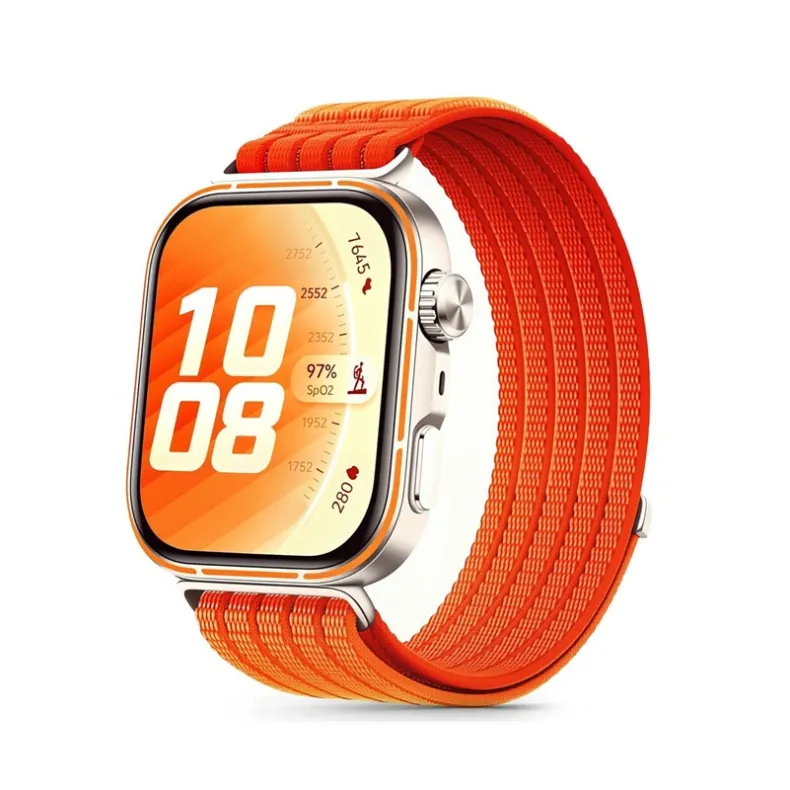 Techprotect Huawei Watch Fit 5 5 Pro 4 4 Pro 3 medžiaginis dirželis, oranžinė, 2 nuotrauka
