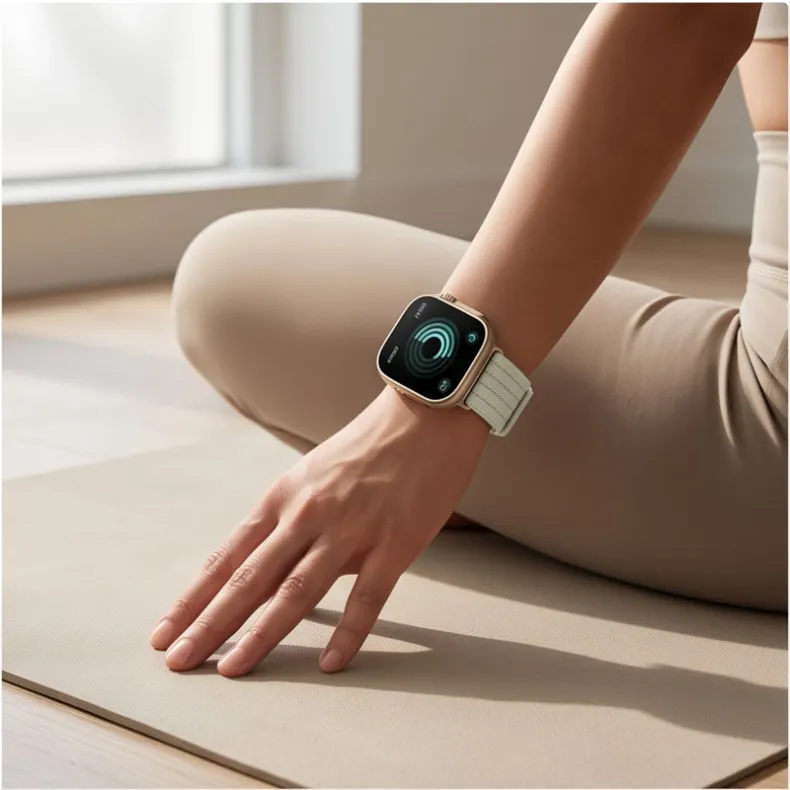 Techprotect Huawei Watch Fit 5 5 Pro 4 4 Pro 3 medžiaginis dirželis, starlight, 4 nuotrauka