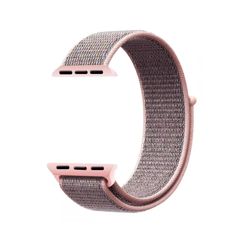 Techprotect Apple Watch 40 41 42 mm Nylon dirželis, rožinė spalva, 3 nuotrauka