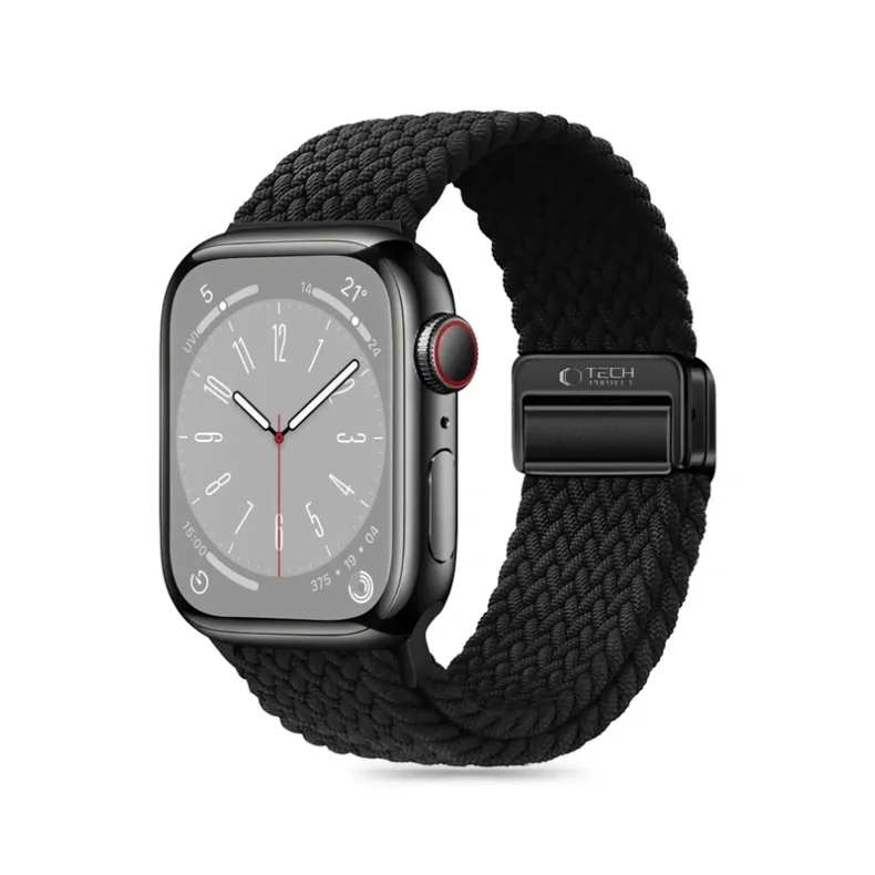 Techprotect Apple Watch 40 41 42 mm Nylonmag dirželis, juoda, 2 nuotrauka