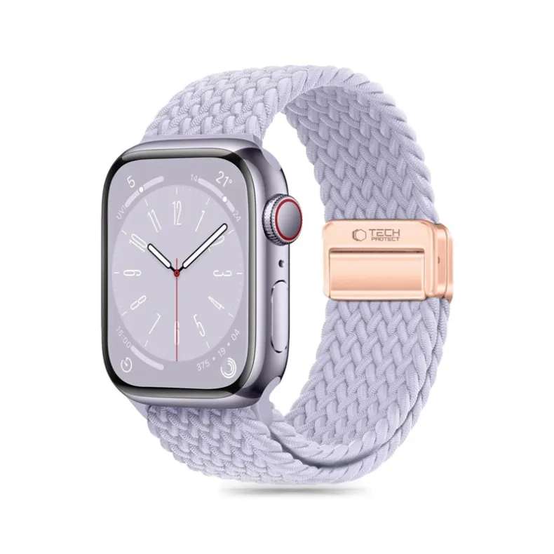 Techprotect Apple Watch 40 41 42 mm Nylonmag dirželis, violetinė, 2 nuotrauka