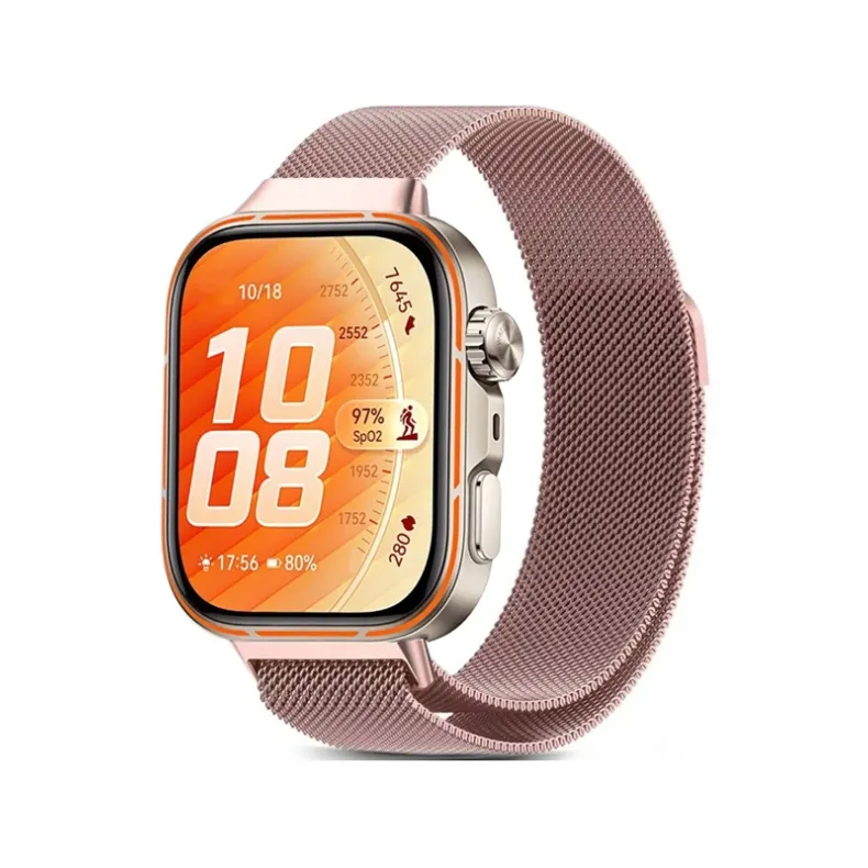 Techprotect Huawei Watch Fit 5 5 Pro 4 4 Pro 3 milanietiškas dirželis, rožinė, 2 nuotrauka