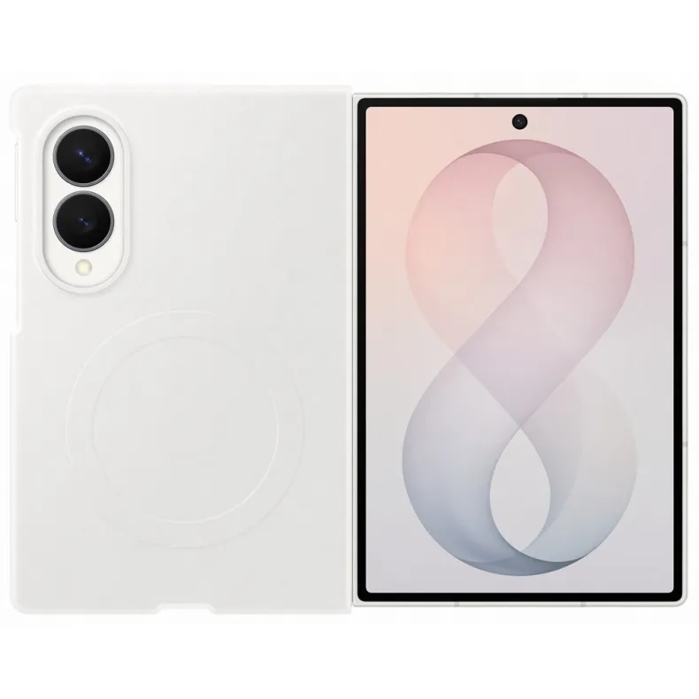 Samsung Galaxy Fold8 silikoninis magnetinis dėklas, balta, 2 nuotrauka