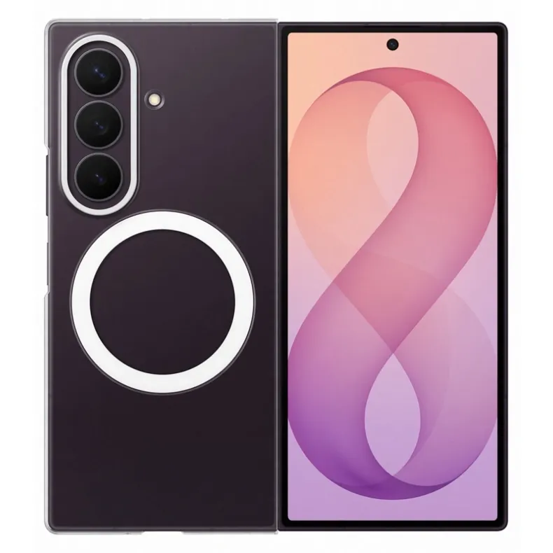 Samsung Galaxy Fold8 Ultra skaidrus magnetinis dėklas, skaidri, 2 nuotrauka