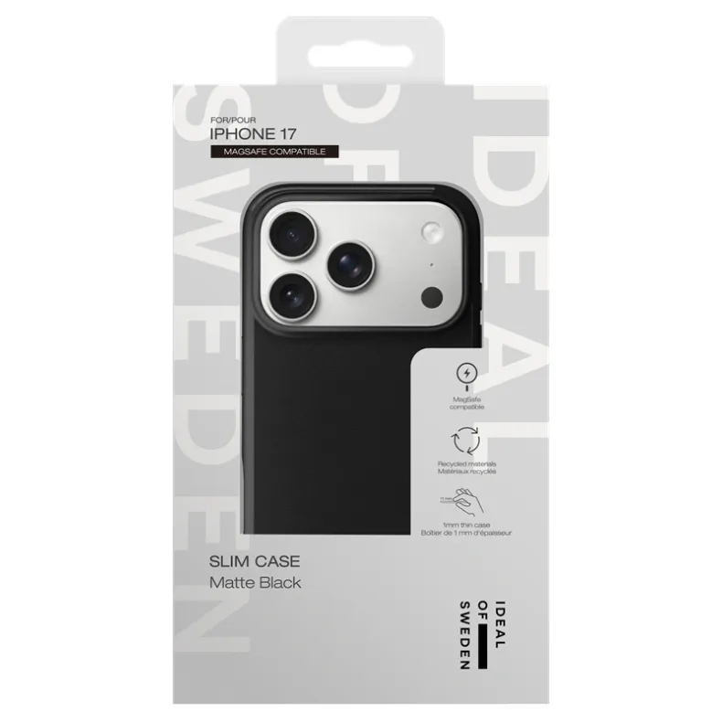 Ideal of Sweden iPhone 17 MagSafe slim matte dėklas, juoda, 4 nuotrauka
