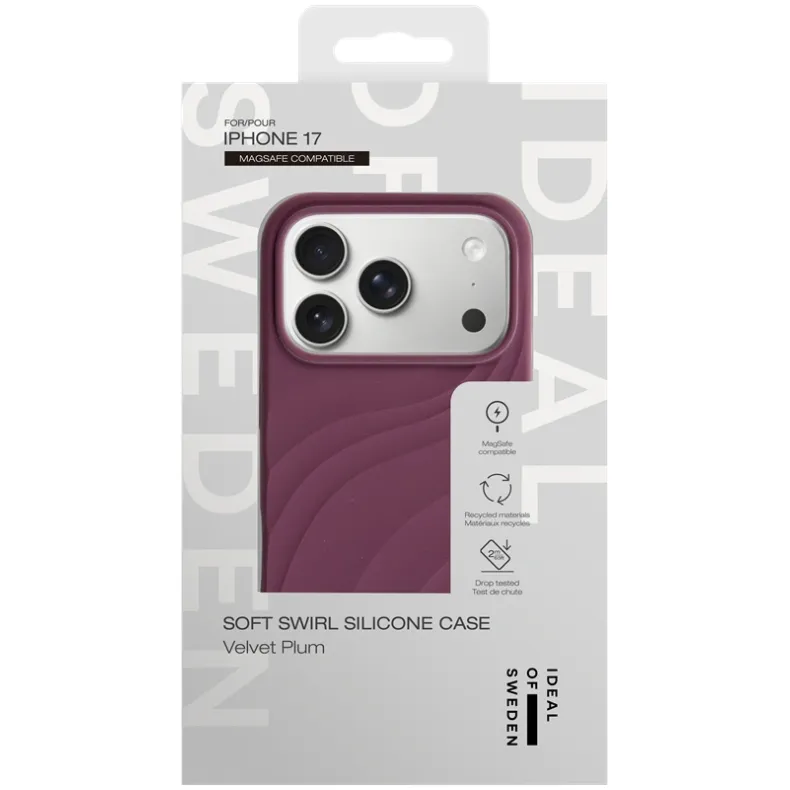 Ideal of Sweden iPhone 17 Swirl MagSafe silikoninis dėklas, Velvet Plum, 5 nuotrauka