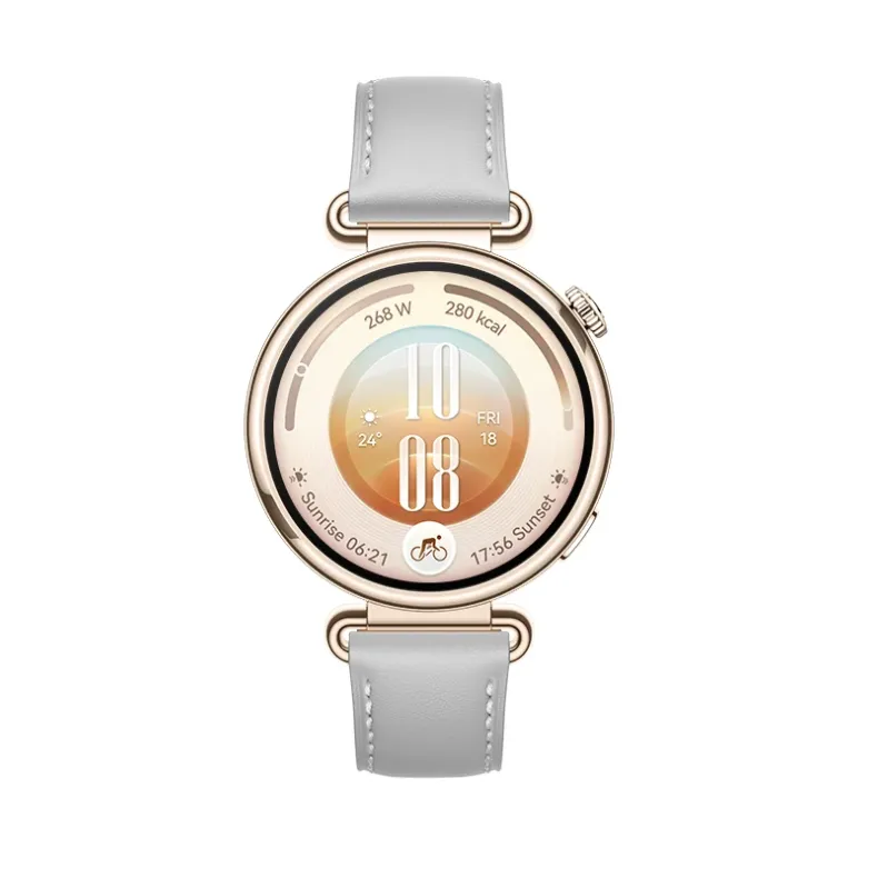 Huawei GT7 41mm. auksinis, pilka odine apyrankė, 1 nuotrauka