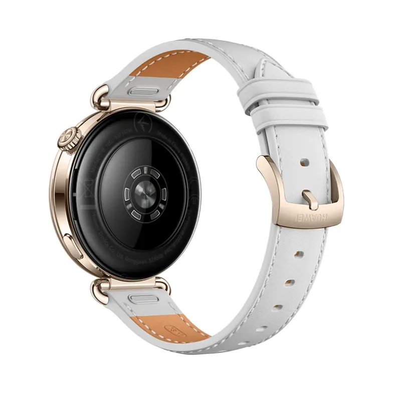 Huawei GT7 41mm. auksinis, pilka odine apyrankė, 6 nuotrauka