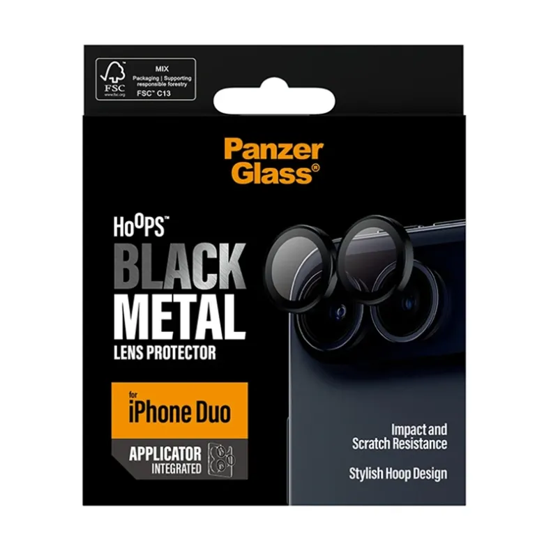 Panzerglass iPhone Duo kameros stikliukas, juoda, 1 nuotrauka