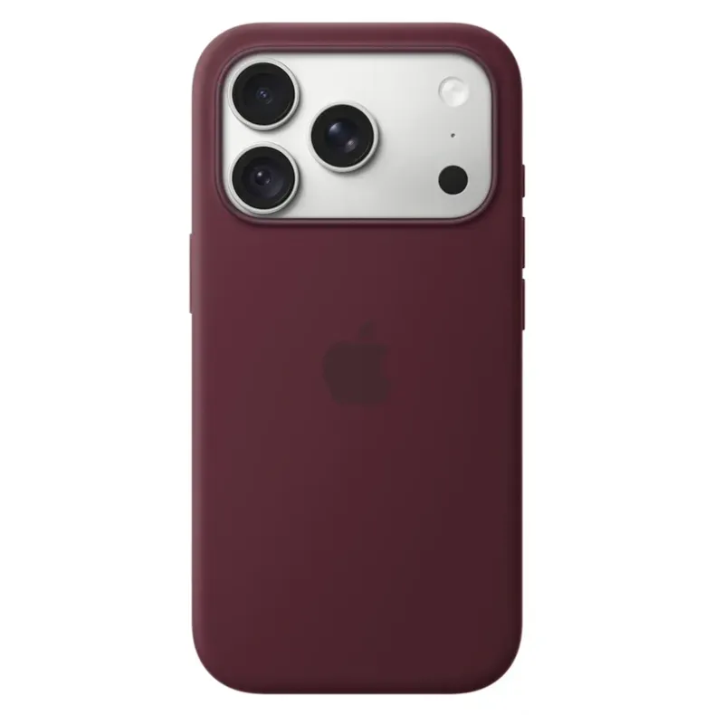  Apple iPhone 18 Pro Max silikoninis dėklas su MagSafe, burgundy, 2 nuotrauka
