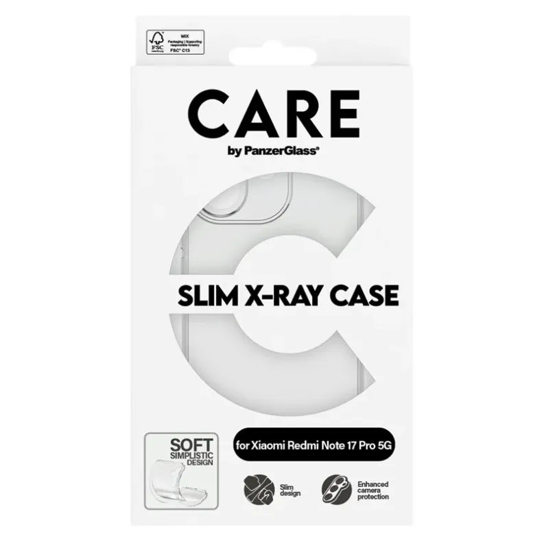 Care by PanzerGlass Xiaomi Redmi Note 17 Pro 5G Slim X-Ray dėklas, 3 nuotrauka