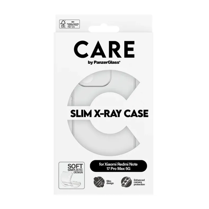 Care by PanzerGlass Xiaomi Redmi Note 17 Pro Max Slim X-Ray dėklas, 3 nuotrauka