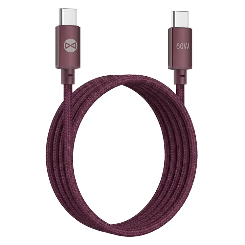 Forever Vibe įkrovimo laidas USB-C į USB-C, 1m - 60W, 1 nuotrauka