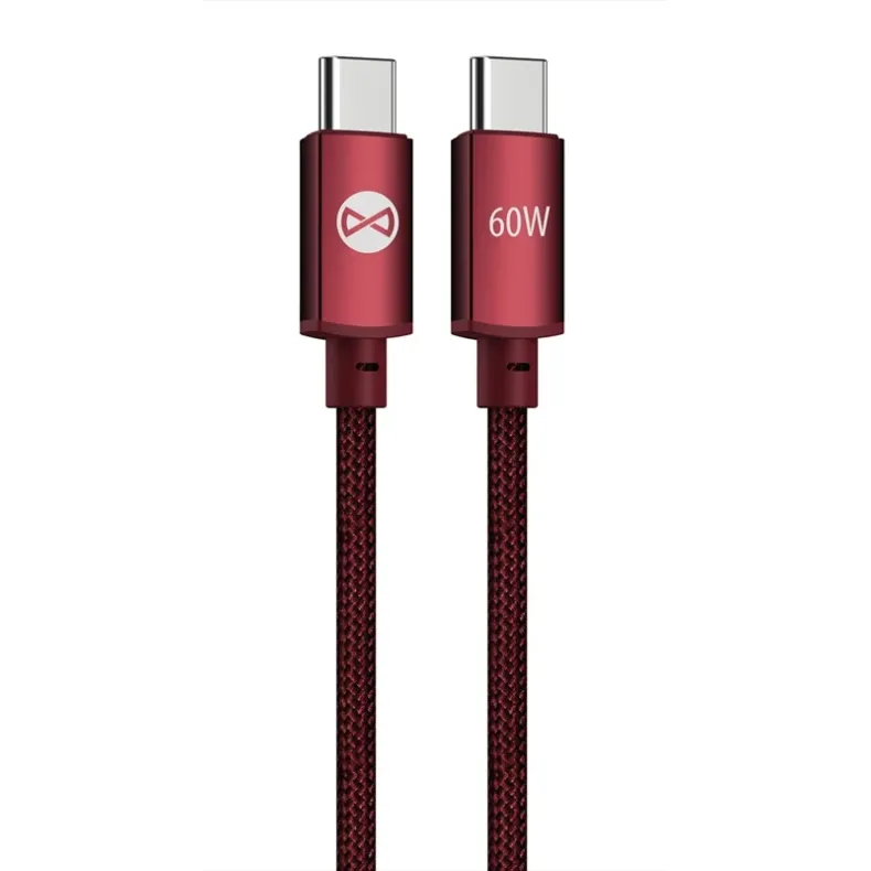 Forever Vibe įkrovimo laidas USB-C į USB-C, 1m - 60W, 2 nuotrauka
